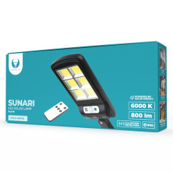 lampa led solar 10w 6000k + telecomanda