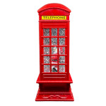 decoratiune craciun iluminat model cabina telefonica 105x105x260mm