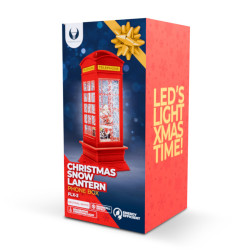 decoratiune craciun iluminat model cabina telefonica 105x105x260mm