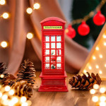 decoratiune craciun iluminat model cabina telefonica 105x105x260mm