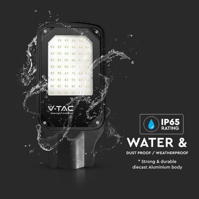 corp iluminat stradal led 30w 6500k - negru