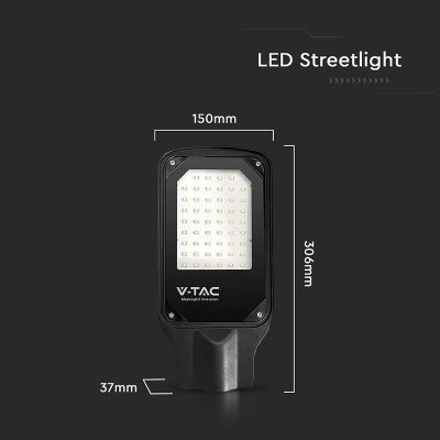 corp iluminat stradal led 50w 4000k - negru