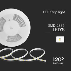 banda led smd 2835 10.5w/m 220-240v ip65 3000k rola 10m