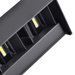 corp iluminat perete ip65 24w 3000k - negru