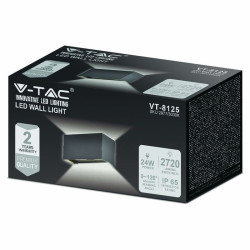 corp iluminat perete ip65 24w 3000k - negru