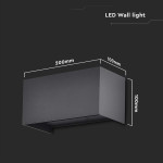 corp iluminat perete ip65 24w 3000k - negru corp iluminat perete ip65 24w 3000k - negru