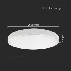 plafoniera 18w ip44 4000k alb neutru - alb