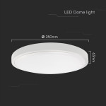 plafoniera 18w ip44 4000k alb neutru - alb