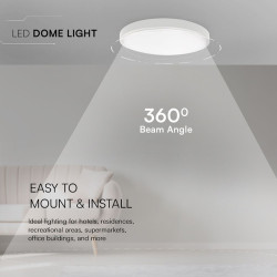 plafoniera 18w ip44 4000k alb neutru - alb
