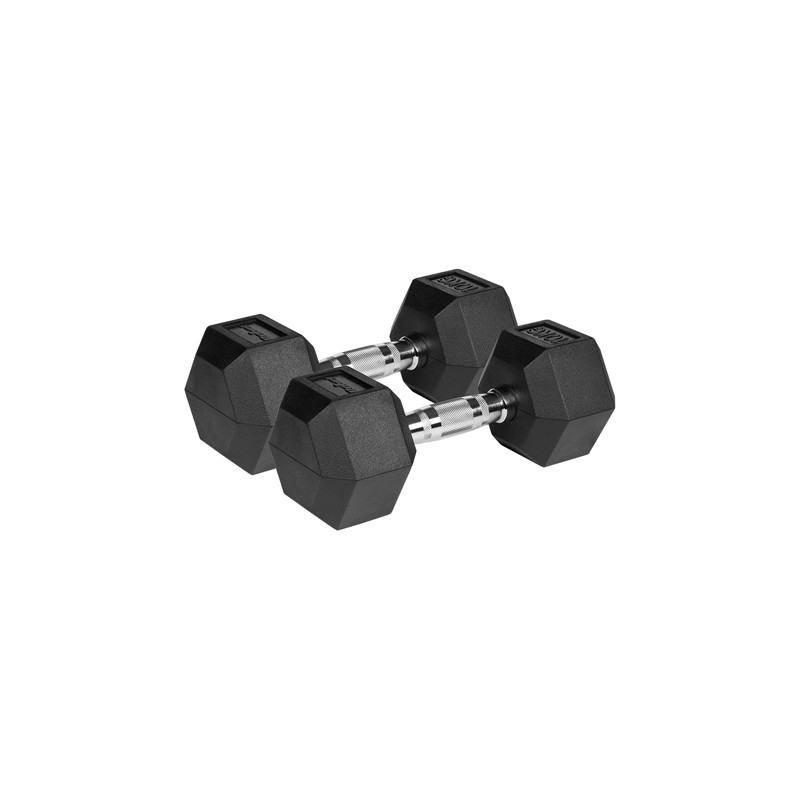 gantere dumbbell hex fonta cauciucata 2x10kg rebel acti