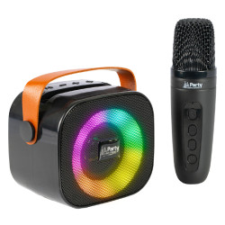 boxa portabila karaoke cu 1 microfon functie bt/usb/tws