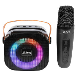 boxa portabila karaoke cu 1 microfon functie bt/usb/tws
