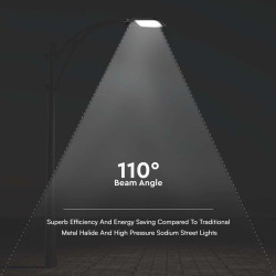 corp iluminat stradal led 100w 4000k - negru