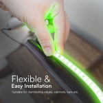 banda led smd 2835 10.5w/m 220-240v ip65 verde rola 10m