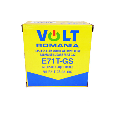 Sarma sudura fara gaz, MIG MAG cu flux, diametru 0.8 mm, rola 100mm, E71T-GS 1.0 kg net - Sudura fara gaz, Volt Romania