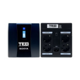 ups 1600va 900w cu stabilizator si management, 4x schuko, ecran lcd si 2x acumulator 12v 9ah, ted electric ted004642