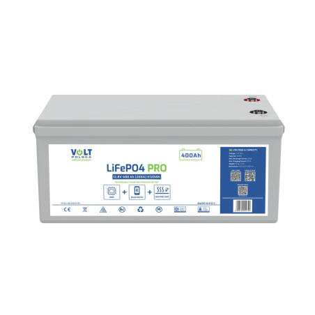 baterie lifepo4 12.8v 400 ah (200a) bluetooth + covoras incalzitor