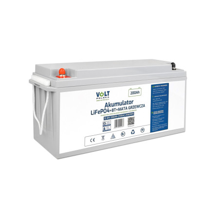 baterie lifepo4 12.8v 200 ah (150a) bluetooth + covoras incalzitor