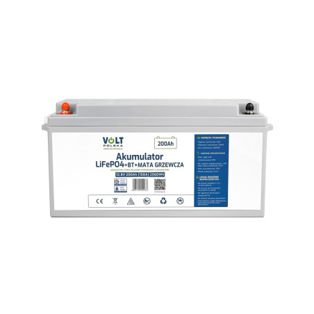 baterie lifepo4 12.8v 200 ah (150a) bluetooth + covoras incalzitor