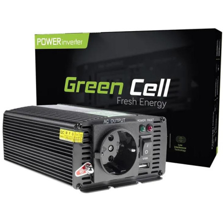 invertor de tensiune 12v -  230v, 300w, inv01de, greencell