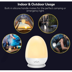 lampa de veghe smart vava va-cl006 led cu reglare touch a intensitatii, lumina calda si rece