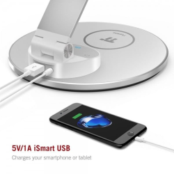 lampa de birou led taotronics tt-dl69, protectie ochi, control touch, incarcare telefon wireles si usb