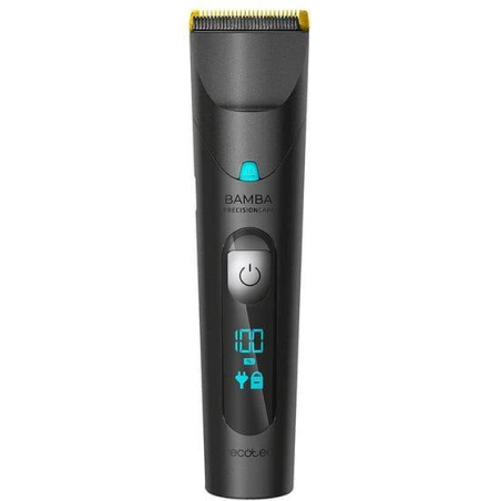 masina de tuns cecotec bamba precisioncare , fara fir, cap titan, lcd, 8 capete