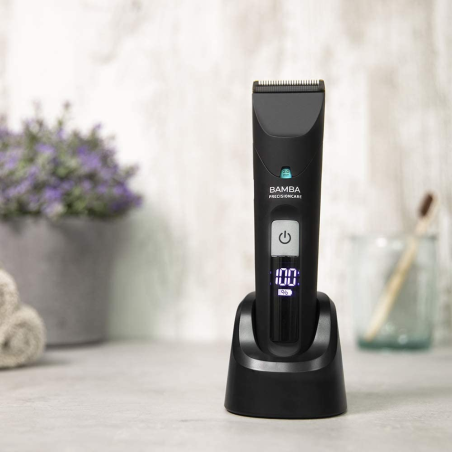 masina de tuns cecotec bamba precisioncare , fara fir, cap titan, lcd, 8 capete