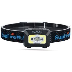 lanterna led pentru cap supfire x30, usb, 500lm, 130m