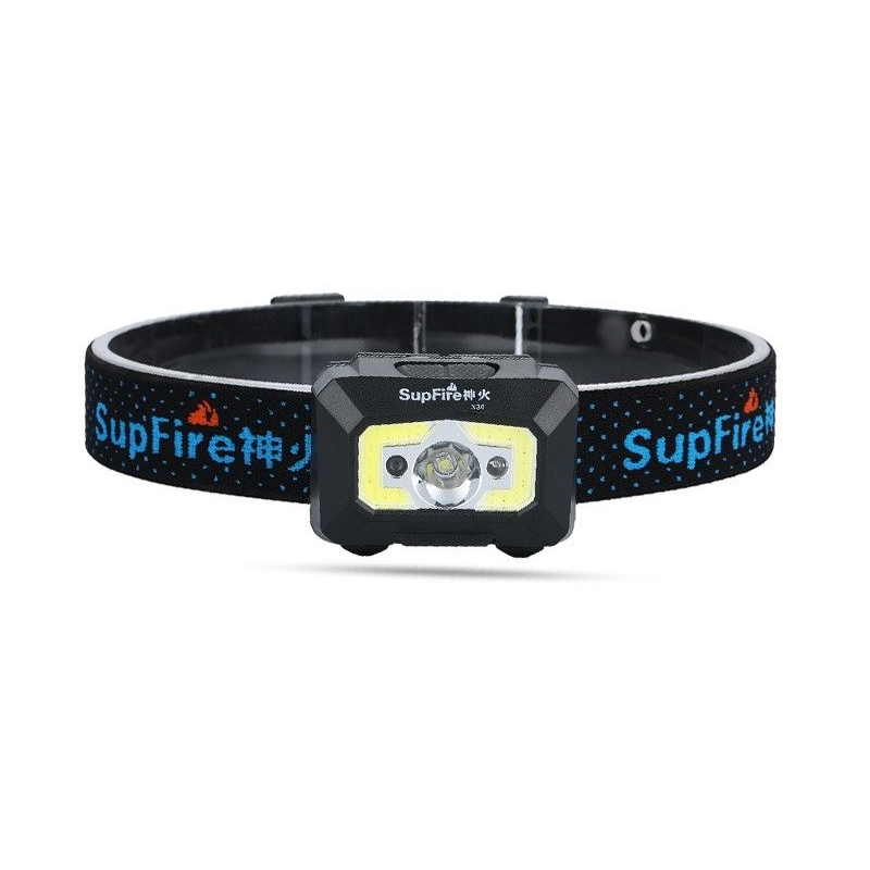 lanterna led pentru cap supfire x30, usb, 500lm, 130m