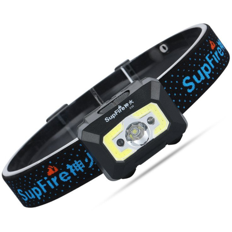 lanterna led pentru cap supfire x30, usb, 500lm, 130m