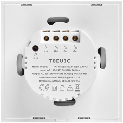 intrerupator smart  cu touch wifi + rf 433 sonoff t1 eu tx, (3 canale)