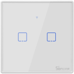 intrerupator smart  cu touch wifi + rf 433 sonoff t2 eu tx, (2 canale)