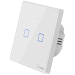 intrerupator smart  cu touch wifi + rf 433 sonoff t2 eu tx, (2 canale)