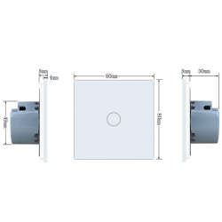 intrerupator simplu cu touch welaik panou din sticla, gold