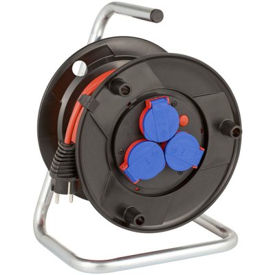 prelungitor exterior brennenstuhl garant cu  tambur cu priza multipla, 3 posturi, 20m, ip44