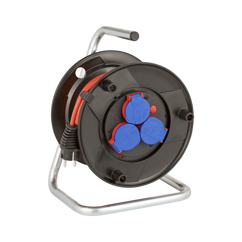 prelungitor exterior brennenstuhl garant cu  tambur cu priza multipla, 3 posturi, 20m, ip44