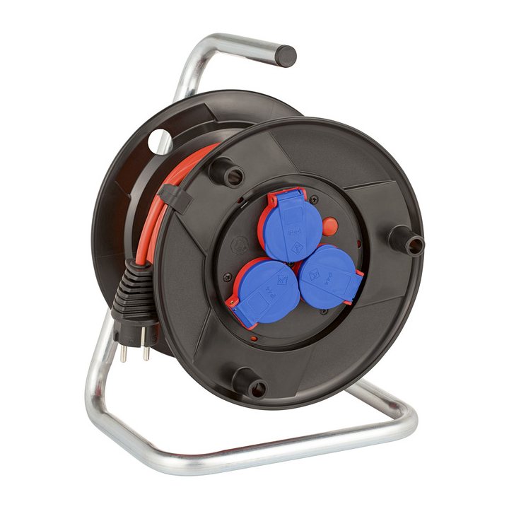 prelungitor exterior brennenstuhl garant cu  tambur cu priza multipla, 3 posturi, 20m, ip44