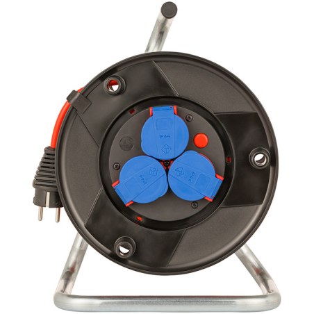 prelungitor exterior brennenstuhl garant cu tambur cu priza multipla, 3 posturi, 20m, ip44