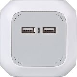 prelungitor brennenstuhl forma de cub cu prize si usb, 1.4m