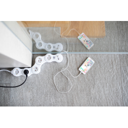 prelungitor reglabil brennenstuhl 5 prize si 2 usb-uri, 1,4m, comutator de siguranta