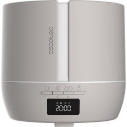 difuzor aroma cu ultrasunete smart cecotec purearoma 550 connected, control din smartphone, 7 culori led, boxa incorporata - gri