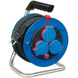 prelungitor exterior brennenstuhl garant cu tambur, 3 prize, h05rr-f 3g1,5, 15m, ip44