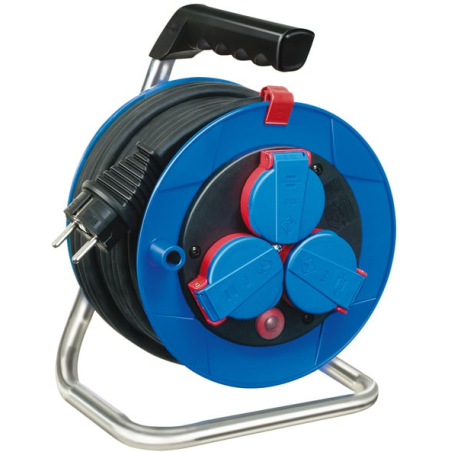 prelungitor exterior brennenstuhl garant cu tambur, 3 prize, h05rr-f 3g1,5, 15m, ip44