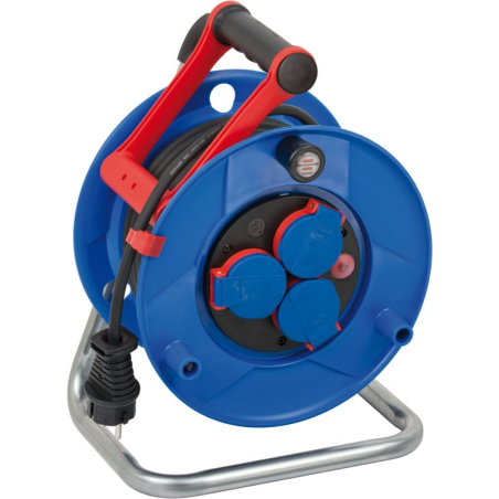 prelungitor exterior brennenstuhl garant cu tambur, 3 prize, at-n05v3v3-f 3g1,5, 25m, ip44