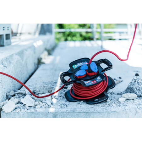 prelungitor exterior brennenstuhl x-gum cu tambur, 3 prize, at-n05v3v3-f 3g1.5, 10m, ip44