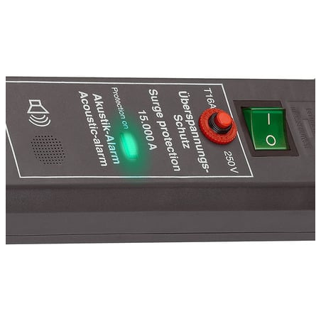 prelungitor brennenstuhl secure-tec 6 prize, protectie supratensiune, intrerupator, 3m