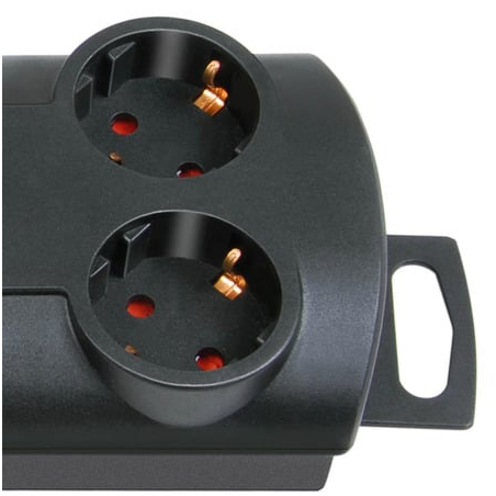 multipriza brennenstuhl primera-line technics 10 prize, intrerupator, 2m, negru