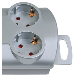 multipriza brennenstuhl primera-line technics 10 prize, intrerupator, 2m, argintiu