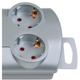 multipriza brennenstuhl primera-line technics 10 prize, intrerupator, 2m, argintiu